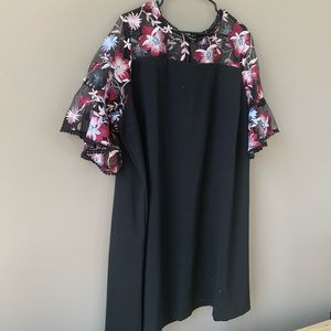 Plus size floral cocktail dress